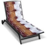 BELLATEX Polstr na lehátko - 55 × 195 cm - hnědé paprsky - Polstr