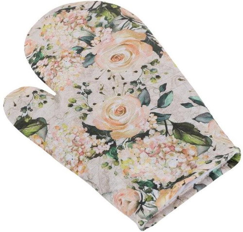 Bellatex 28 × 18 cm - vanilla rose - Oven Mitt - Main image