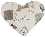 Bellatex SRDCE - 42 × 48 cm - zavěšená srdce na režné - Pillow