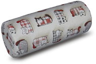 Bellatex Cylinder Ema - diameter 15 × 35 cm - red cat - Travel Pillow