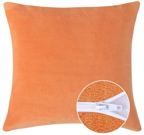 Bellatex MIKRO solid colour - 40 × 40 cm - salmon - Pillow - Main image