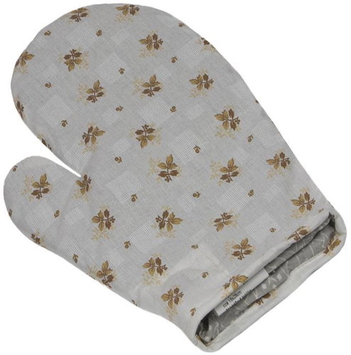 Bellatex 28 × 18 cm - beige flower - Oven Mitt - Main image