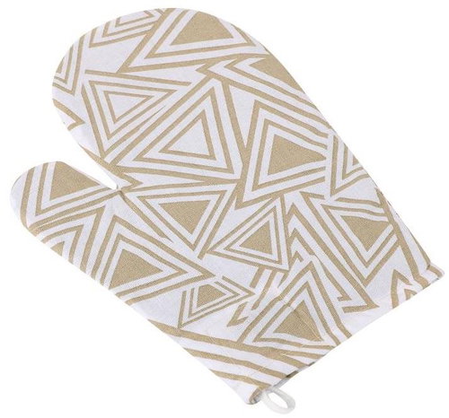 Bellatex 28 × 18 cm - triangles beige - Oven Mitt - Main image