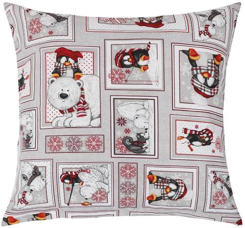 Bellatex CHRISTMAS - 45 × 45 cm - winter patchwork - Pillow - Main image