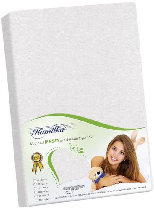 Bellatex Jersey lepedő, 90×200×40 cm, fehér