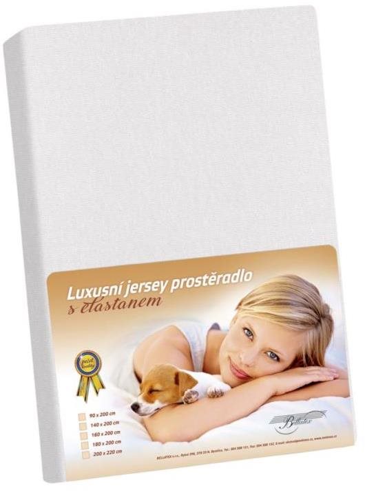 Bellatex Jersey lepedő elasztánnal, 120×200 cm, fehér