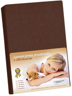 Bellatex Jersey with elastane - 140 × 200 cm - dark brown - Bedsheet