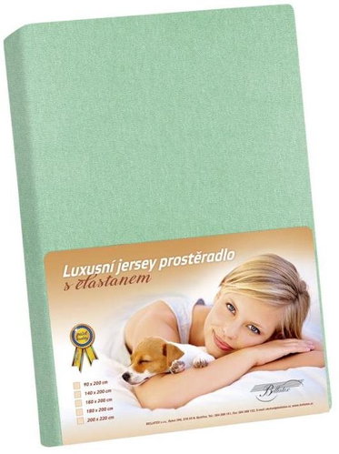 Bellatex Jersey with elastane - 180 × 200 cm - light green - Bedsheet - Main image