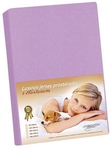 Bellatex Jersey lepedő elasztánnal, 90×200 cm, lila