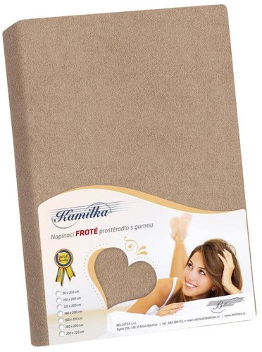 Bellatex Terry - 100 × 200 cm - coffee - Bedsheet - Main image