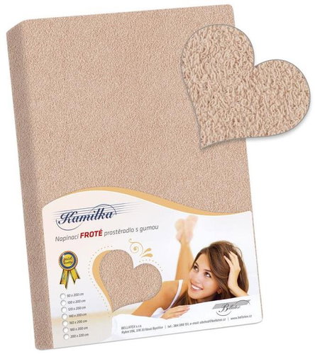 Bellatex Terry - 120 × 200 cm - beige - Bedsheet - Main image