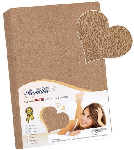 Bellatex Terry - 140 × 200 cm - walnut - Bedsheet - Main image