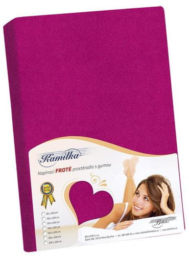 Bellatex Terry - 160 × 200 cm - fuchsia - Bedsheet - Main image