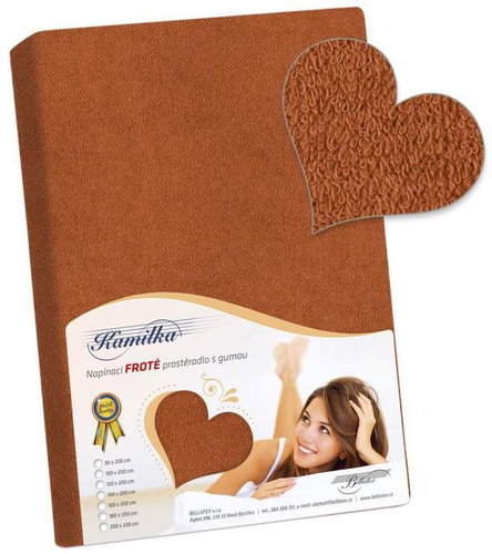 Bellatex Terry - 160 × 200 cm - brown - Bedsheet - Main image