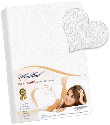 BELLATEX Terry sheet 180 × 200 cm, white - Bedsheet - Main image