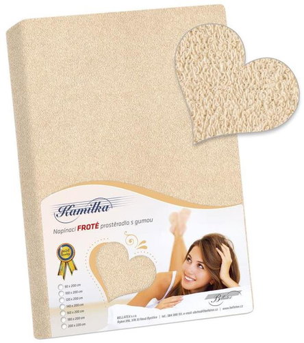 Bellatex Terry - 90 × 200 cm - light beige - Bedsheet - Main image