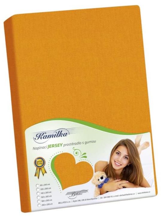 Bellatex Jersey lepedő, 120×200 cm, narancsszín