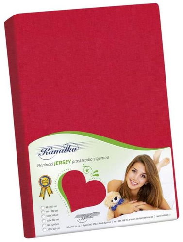Bellatex Jersey - 90 × 200 cm - red - Bedsheet - Main image