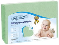 Bellatex Jersey with elastane - 60 × 120 cm - green - Cot sheet