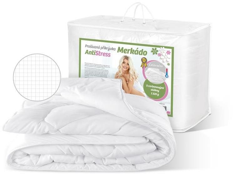Bellatex Merkado AntiStress paplan, egész éves, 220×200 cm, 1320 g, fehér
