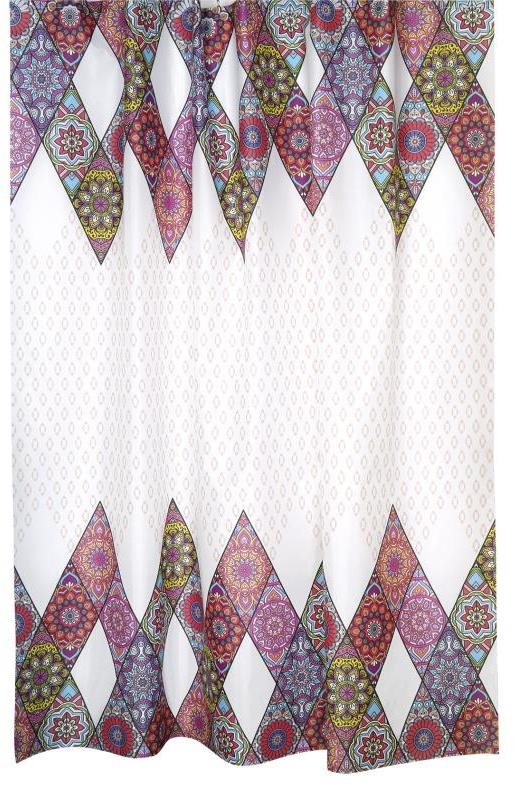 Bellatex Zuhanyfüggöny - 180 × 200 cm - rózsaszín mandala