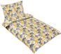 Detská posteľná bielizeň Bellatex Agáta - 90 × 135, 45 × 60 cm - Myšky - žltá, sivá - Dětské povlečení