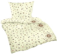 Bellatex Krepové - 140 × 220, 70 × 90 cm - smetanová kolečka - Bed Linen