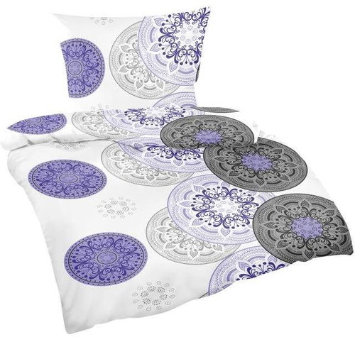 Bellatex Krepové - 140 × 200, 70 × 90 cm - mandala fialová - Bed Linen - Main image