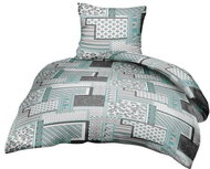 Bellatex Bavlněný satén - 140 × 200, 70 × 90 cm - patchwork tyrkys - Bed Linen