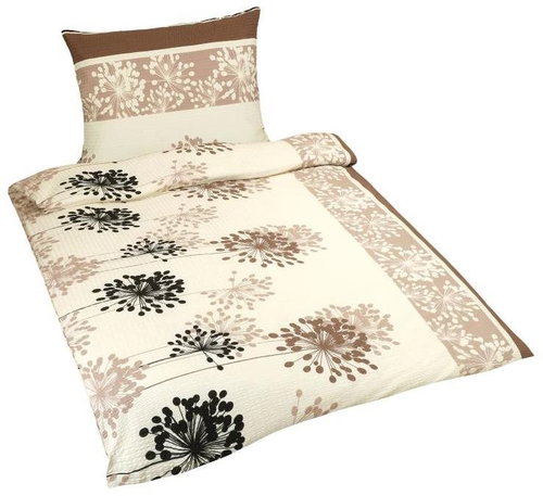 Bellatex Krepové - 140 × 220, 70 × 90 cm - béžová louka - Bed Linen - Main image