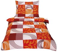 Bellatex Krepové - 140 × 200, 70 × 90 cm - oranžový patchwork - Bed Linen