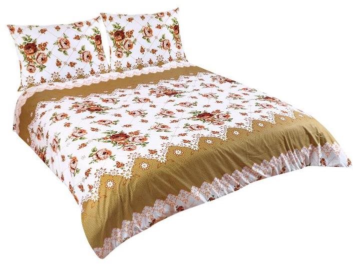 Bellatex pamut dupla - 1x 200×220, 2 darab 70×90 cm - barna rózsa
