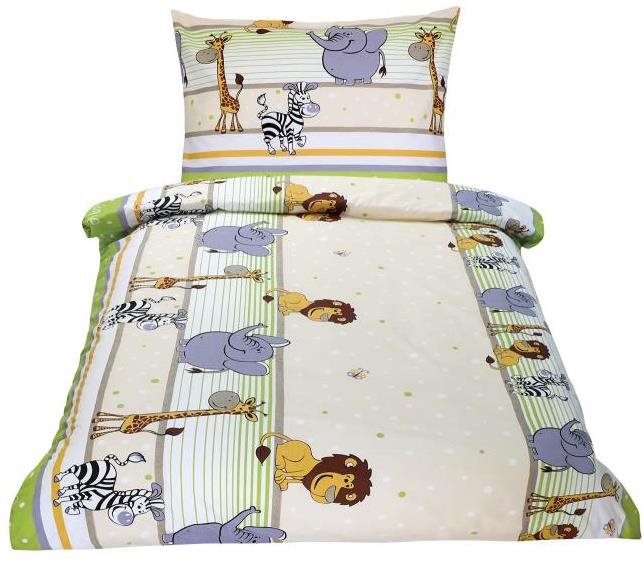 Bellatex pamut, Junior - 140 × 200, 70 × 90 cm - szafari zöld