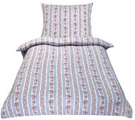 Bellatex Krepové - 140 × 200, 70 × 90 cm - růže v pruhu - Bed Linen