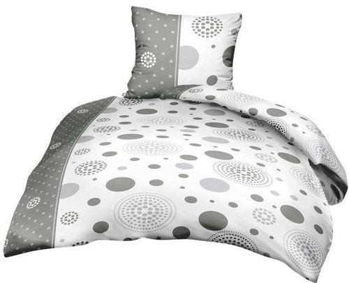 Bellatex Bavlněný satén - 140 × 200, 70 × 90 cm - šedé paprsky - Bed Linen - Main image