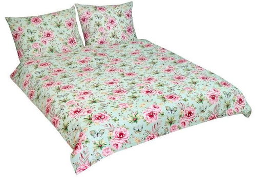 Bellatex Bavlna na dvoudeku - 1x 200 × 220, 2ks 70 × 90 cm - sv.zelená louka - Bed Linen - Main image