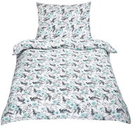 Bellatex Flanelové - 140 × 220, 70 × 90 cm - mentolová růže - Bed Linen