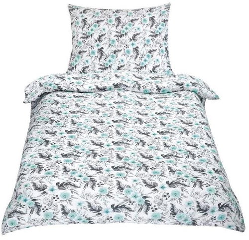 Bellatex Flanelové - 140 × 220, 70 × 90 cm - mentolová růže - Bed Linen - Main image