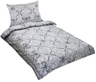 Bellatex Flanelové - 140 × 200, 70 × 90 cm - šedá mašle - Bed Linen