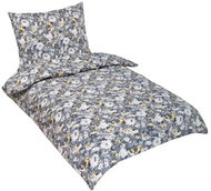 Bellatex Krepové - 140 × 200, 70 × 90 cm - jiřina žlutošedá - Bed Linen
