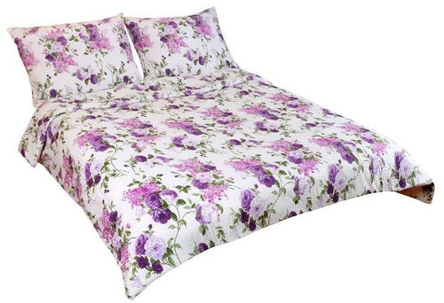 Bellatex Krepové na dvoudeku - 1x 240 × 220, 2ks 70 × 90 cm - lila růže - Bed Linen - Main image