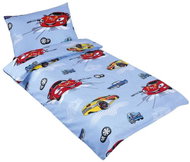 Bellatex Beata - 100 × 135, 45 × 60 cm - racing cars blue - Children's Bedding