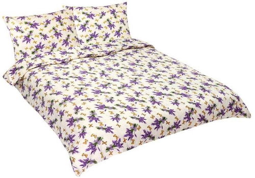 Bellatex Krepové na dvoudeku - 1x 240 × 200, 2ks 70 × 90 cm - levandule - Bed Linen - Main image