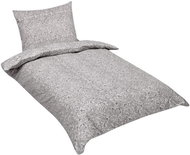 Bellatex Bavlněné - 140 × 200, 70 × 90 cm - listí šedé - Bed Linen