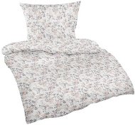 Obliečky Bellatex, krepové - 140 × 200, 70 × 90 cm - ružovosivá kvetinka - Povlečení