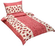 Bellatex Krepové - 140 × 200, 70 × 90 cm - lístky terra - Bed Linen