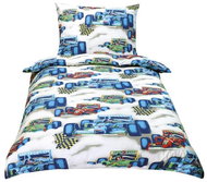 Bellatex Bavlněné Junior - 140 × 200, 70 × 90 cm - závodní formule - Bed Linen