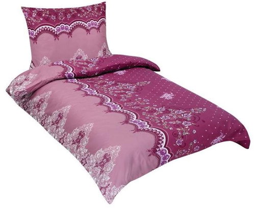 Bellatex Bavlněné - 140 × 200, 70 × 90 cm - fialový ornament - Bed Linen - Main image