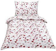 Bellatex Bavlněné Junior - 140 × 200, 70 × 90 cm - srdce červené - Bed Linen