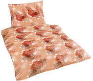 Bellatex Mikroflanel - 140 × 200, 70 × 90 cm - oranžový květ - Bed Linen